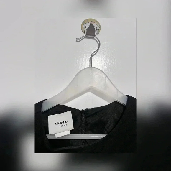 Akris Punto Wool MIDI Sweater Dress PLAID SKIRT Size 12 $1280 - Picture 2 of 4